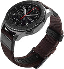 For Fossil Fossil Gen5 Carlyle Canvas Leather Nylon Watch Band(Red)