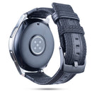 For Fossil Fossil Gen5 Carlyle Canvas Leather Nylon Watch Band(Blue)