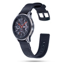 For Fossil Fossil Gen5 Carlyle Canvas Leather Nylon Watch Band(Blue)