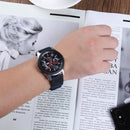 For Fossil Fossil Gen5 Carlyle Canvas Leather Nylon Watch Band(Blue)