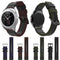 For Fossil Fossil Gen5 Carlyle Canvas Leather Nylon Watch Band(Blue)