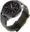 For Fossil Fossil Gen5 Carlyle Canvas Leather Nylon Watch Band(Army Green)