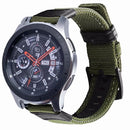For Fossil Fossil Gen5 Carlyle Canvas Leather Nylon Watch Band(Army Green)