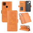 For Xiaomi Redmi 9C Dual-side Magnetic Buckle Horizontal Flip Leather Case with Holder & Card Slots & Wallet(Yellow)