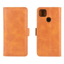 For Xiaomi Redmi 9C Dual-side Magnetic Buckle Horizontal Flip Leather Case with Holder & Card Slots & Wallet(Yellow)