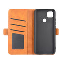 For Xiaomi Redmi 9C Dual-side Magnetic Buckle Horizontal Flip Leather Case with Holder & Card Slots & Wallet(Yellow)
