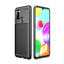 For Xiaomi Redmi 9C Carbon Fiber Texture Shockproof TPU Case(Black)