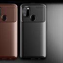 For Xiaomi Redmi 9C Carbon Fiber Texture Shockproof TPU Case(Black)