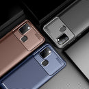 For Xiaomi Redmi 9C Carbon Fiber Texture Shockproof TPU Case(Black)