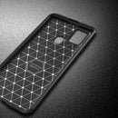 For Xiaomi Redmi 9C Carbon Fiber Texture Shockproof TPU Case(Blue)