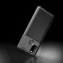For Xiaomi Redmi 9C Carbon Fiber Texture Shockproof TPU Case(Blue)