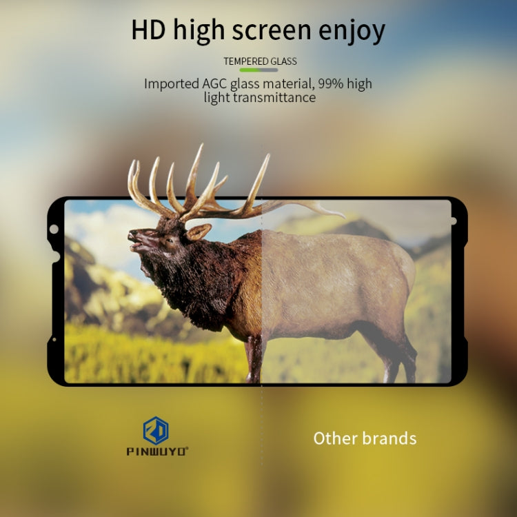 For ASUS ROG Phone 3 ZS661KS PINWUYO 9H 2.5D Full Screen Tempered Glass Film(Black)