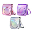 Richwell Portable Aurora PU Leather Camera Case Camera Bag with Shoulder Strap, Suitable for Fujifilm Instax Mini 11(Purple)