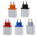 2A 3 USB PortsTravel Charger, EU Plug(Blue)