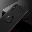 For Xiaomi Redmi 9A Metal Ring Holder 360 Degree Rotating TPU Case(Black+Black)
