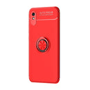 For Xiaomi Redmi 9A Metal Ring Holder 360 Degree Rotating TPU Case(Red+Red)