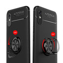 For Xiaomi Redmi 9A Metal Ring Holder 360 Degree Rotating TPU Case(Red+Red)