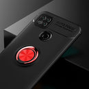 For Xiaomi Redmi 9C Metal Ring Holder 360 Degree Rotating TPU Case(Black+Red)