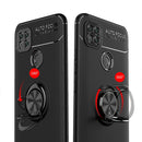 For Xiaomi Redmi 9C Metal Ring Holder 360 Degree Rotating TPU Case(Black+Red)