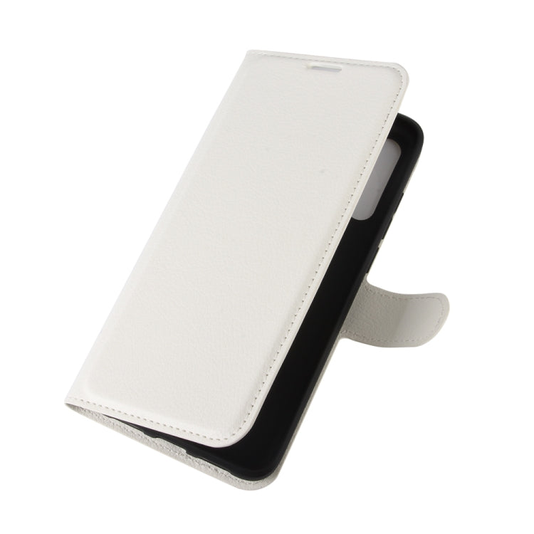 For Alcatel 1SE 2020 Litchi Texture Horizontal Flip Protective Case with Holder & Card Slots & Wallet(White)