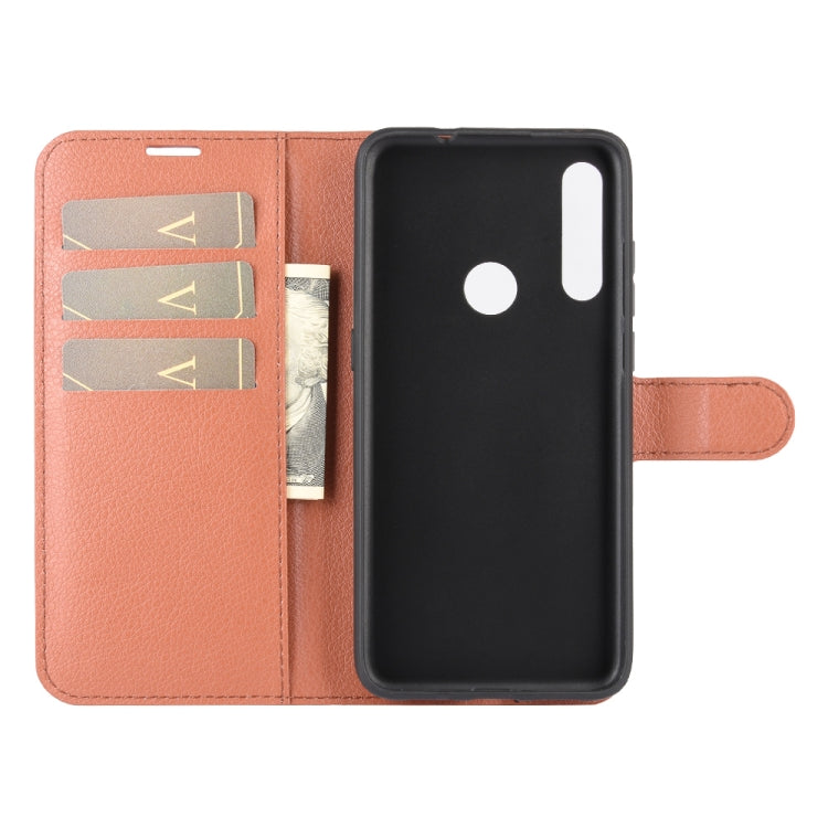 For Alcatel 1SE 2020 Litchi Texture Horizontal Flip Protective Case with Holder & Card Slots & Wallet(Brown)