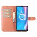 For Alcatel 1SE 2020 Litchi Texture Horizontal Flip Protective Case with Holder & Card Slots & Wallet(Brown)