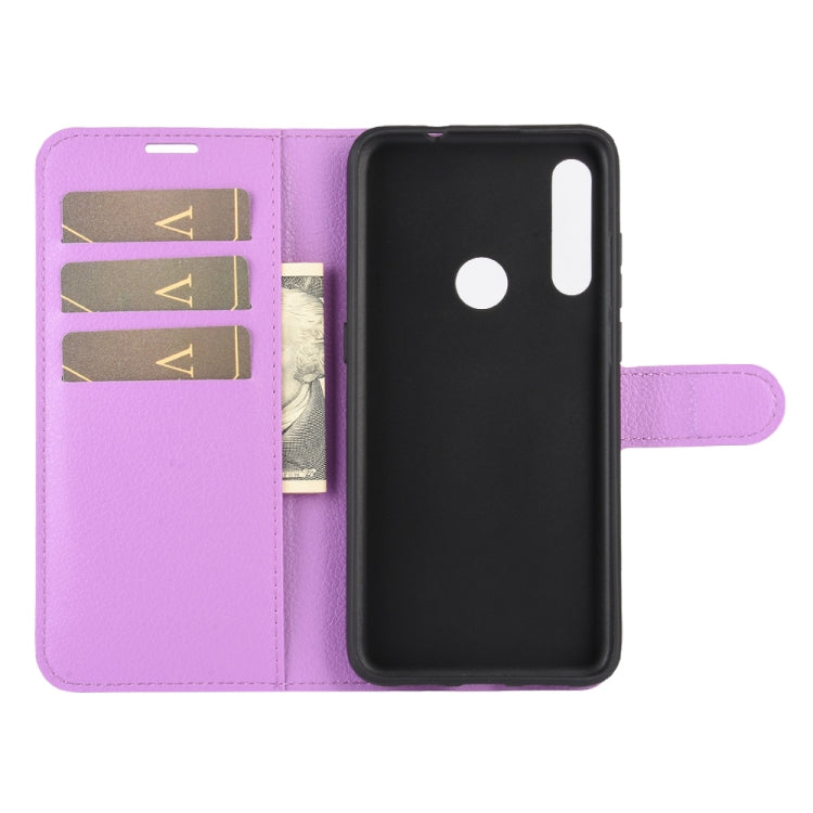 For Alcatel 1SE 2020 Litchi Texture Horizontal Flip Protective Case with Holder & Card Slots & Wallet(Purple)