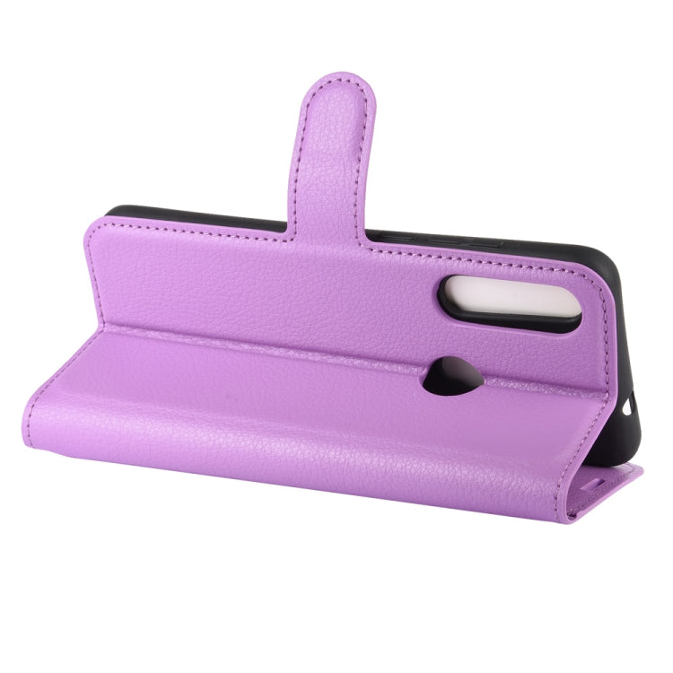For Alcatel 1SE 2020 Litchi Texture Horizontal Flip Protective Case with Holder & Card Slots & Wallet(Purple)
