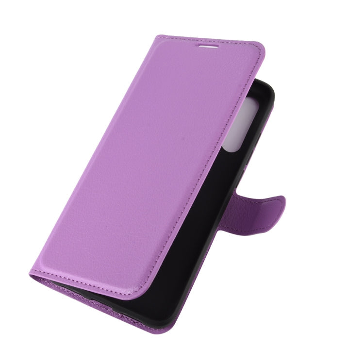 For Alcatel 1SE 2020 Litchi Texture Horizontal Flip Protective Case with Holder & Card Slots & Wallet(Purple)