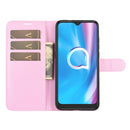 For Alcatel 1SE 2020 Litchi Texture Horizontal Flip Protective Case with Holder & Card Slots & Wallet(Pink)