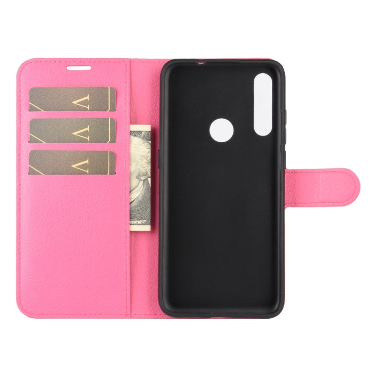 For Alcatel 1SE 2020 Litchi Texture Horizontal Flip Protective Case with Holder & Card Slots & Wallet(Rose red)