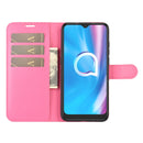 For Alcatel 1SE 2020 Litchi Texture Horizontal Flip Protective Case with Holder & Card Slots & Wallet(Rose red)