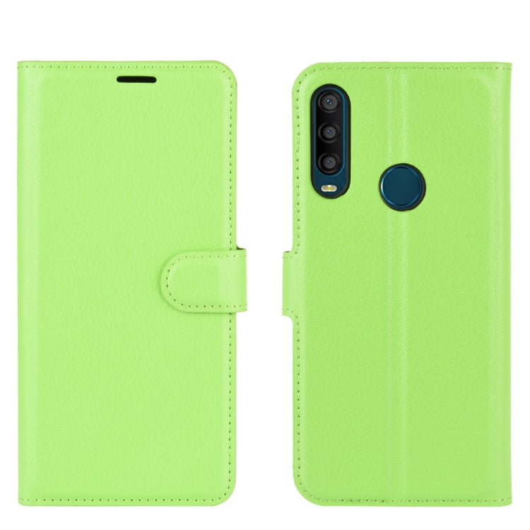 For Alcatel 1SE 2020 Litchi Texture Horizontal Flip Protective Case with Holder & Card Slots & Wallet(Green)