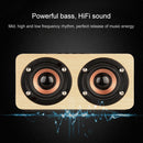 W5 Portable HiFi Shock Bass Wooden Bluetooth Speaker(Dark Brown)