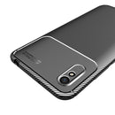 For Xiaomi Redmi 9A Carbon Fiber Texture Shockproof TPU Case(Black)