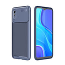 For Xiaomi Redmi 9A Carbon Fiber Texture Shockproof TPU Case(Blue)