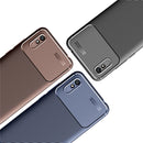 For Xiaomi Redmi 9A Carbon Fiber Texture Shockproof TPU Case(Blue)