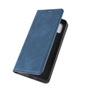 For Xiaomi Redmi 9A Retro-skin Business Magnetic Suction Leather Case with Holder & Card Slots & Wallet(Dark Blue)