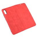 For Xiaomi Redmi 9A Retro-skin Business Magnetic Suction Leather Case with Holder & Card Slots & Wallet(Red)