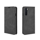 For OnePlus Nord Retro-skin Business Magnetic Suction Leather Case with Holder & Card Slots & Wallet(Black)