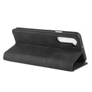 For OnePlus Nord Retro-skin Business Magnetic Suction Leather Case with Holder & Card Slots & Wallet(Black)