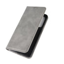 For OnePlus Nord Retro-skin Business Magnetic Suction Leather Case with Holder & Card Slots & Wallet(Grey)
