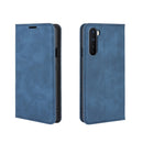 For OnePlus Nord Retro-skin Business Magnetic Suction Leather Case with Holder & Card Slots & Wallet(Dark Blue)