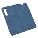 For OnePlus Nord Retro-skin Business Magnetic Suction Leather Case with Holder & Card Slots & Wallet(Dark Blue)