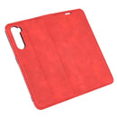 For OnePlus Nord Retro-skin Business Magnetic Suction Leather Case with Holder & Card Slots & Wallet(Red)
