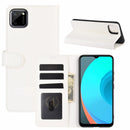 For OPPO Realme C11 R64 Texture Single Horizontal Flip Protective Case with Holder & Card Slots & Wallet& Photo Frame(White)