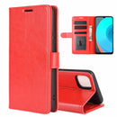 For OPPO Realme C11 R64 Texture Single Horizontal Flip Protective Case with Holder & Card Slots & Wallet& Photo Frame(Red)