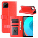 For OPPO Realme C11 R64 Texture Single Horizontal Flip Protective Case with Holder & Card Slots & Wallet& Photo Frame(Red)