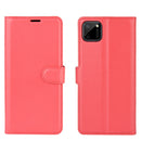 For OPPO Realme C11 Litchi Texture Horizontal Flip Protective Case with Holder & Card Slots & Wallet(Red)