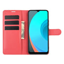 For OPPO Realme C11 Litchi Texture Horizontal Flip Protective Case with Holder & Card Slots & Wallet(Red)
